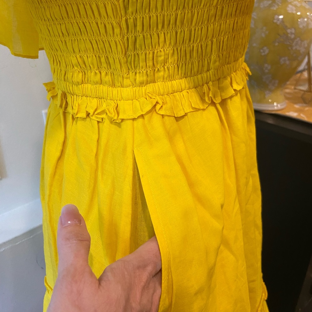 NWT HAPPY X NATURE Kate Hudson off the shoulder Dress sz.small(L-Junior) - Picture 9 of 9